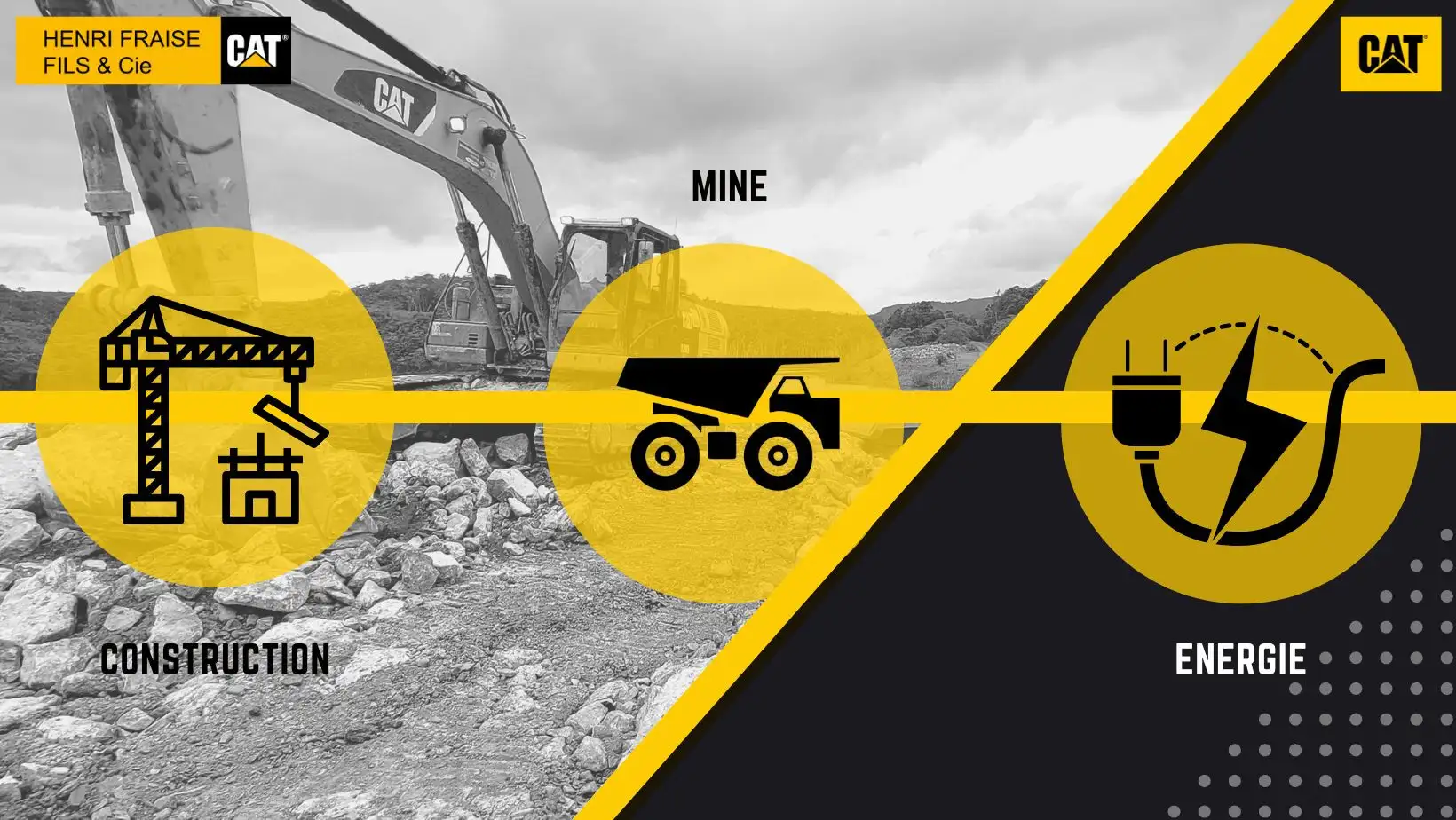 The HENRI FRAISE FILS & Cie Group, established for nearly a century in the Indian Ocean in Madagascar, is your dealer for the brands Caterpillar, SEM, John Deere, Manitou, Hyster, Shacman, Atlas Copco, Mecalac, and other high-power equipment brands.