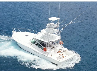 Our newest addition - a true battle wagon. Your perfect boat for trolling in rough seas with comfort and safety. This vessel has caught many marlin, tuna.