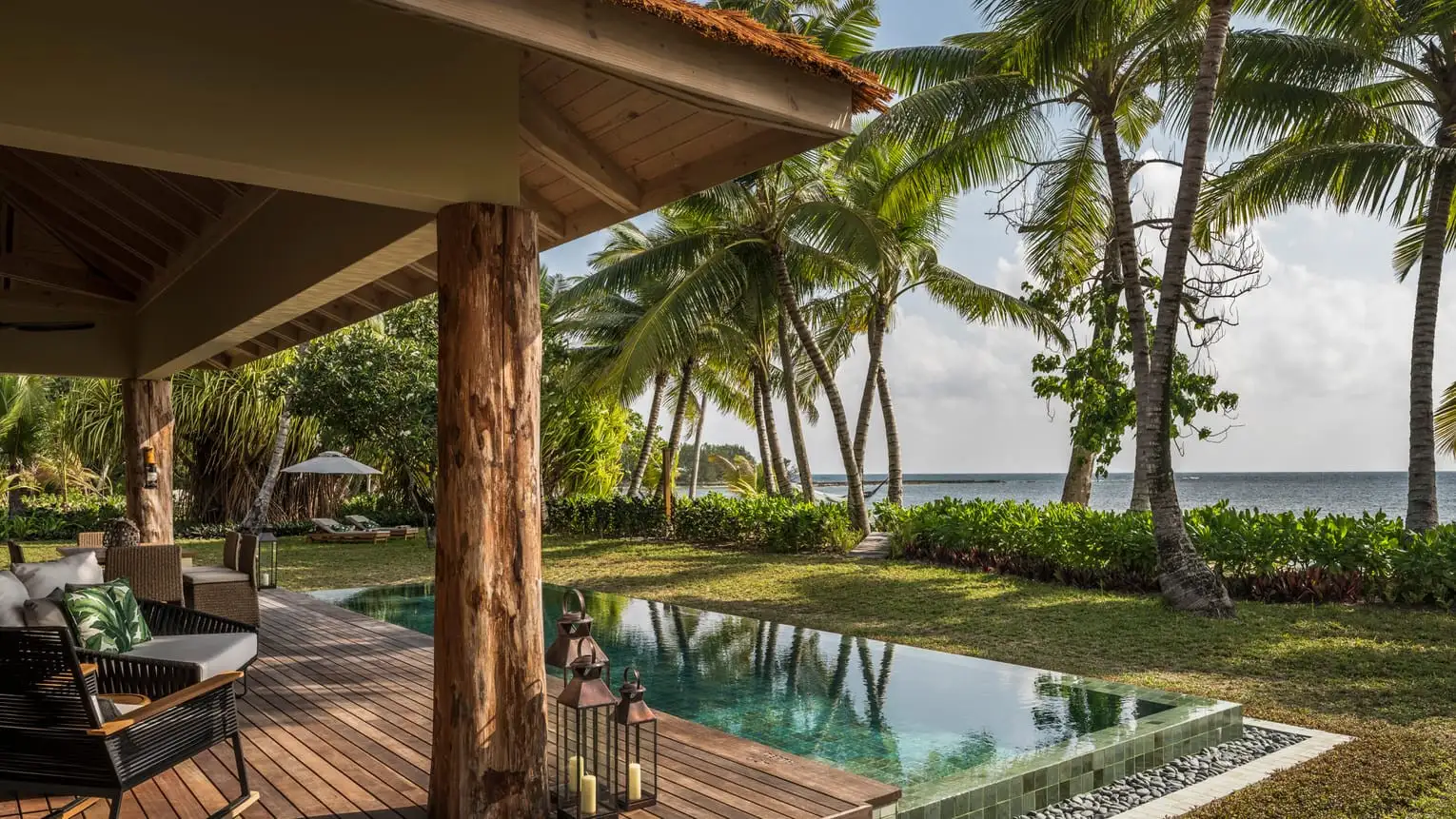 Indulge in the allure of our intimate rustic villas and suites, each serving as a private retreat that will transport you into the enchanting world of a fortunate castaway here at Four Seasons Resort at Desroches Island.