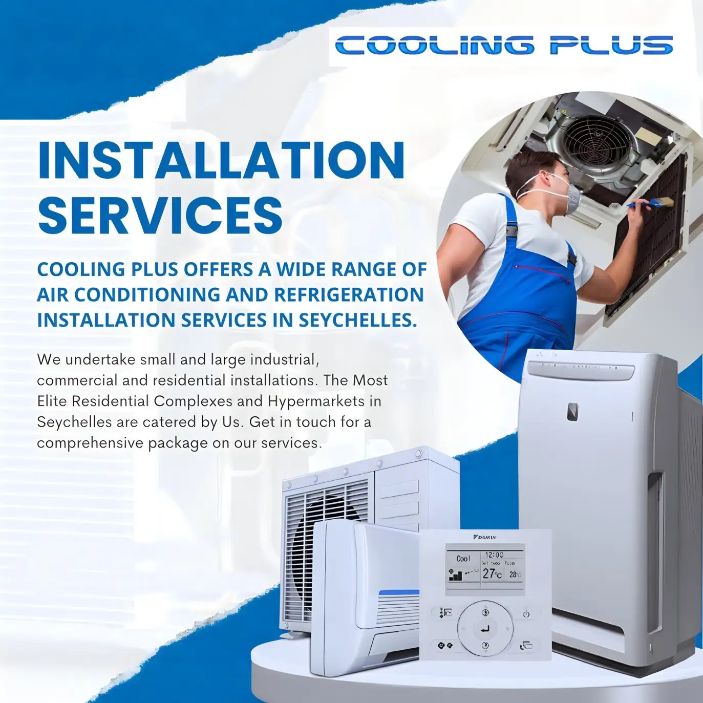 At Cooling Plus, we specialize in the air-conditioning and refrigeration industry.