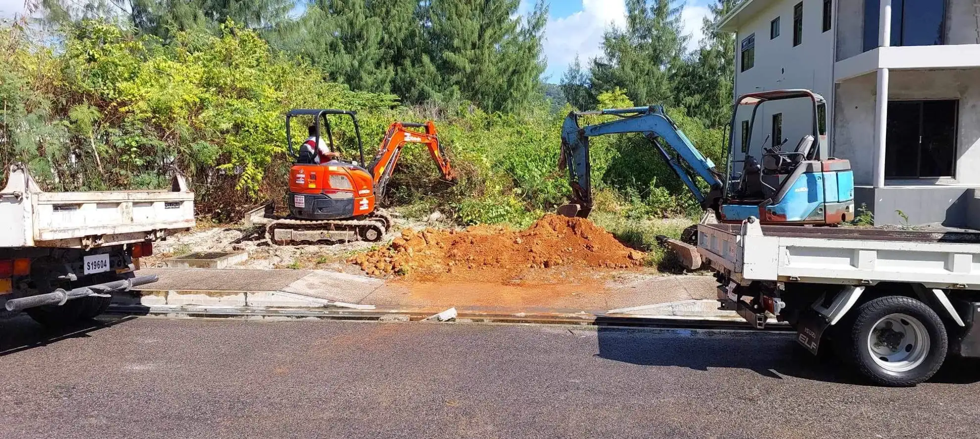 My little excavator is perfect for small building projects.