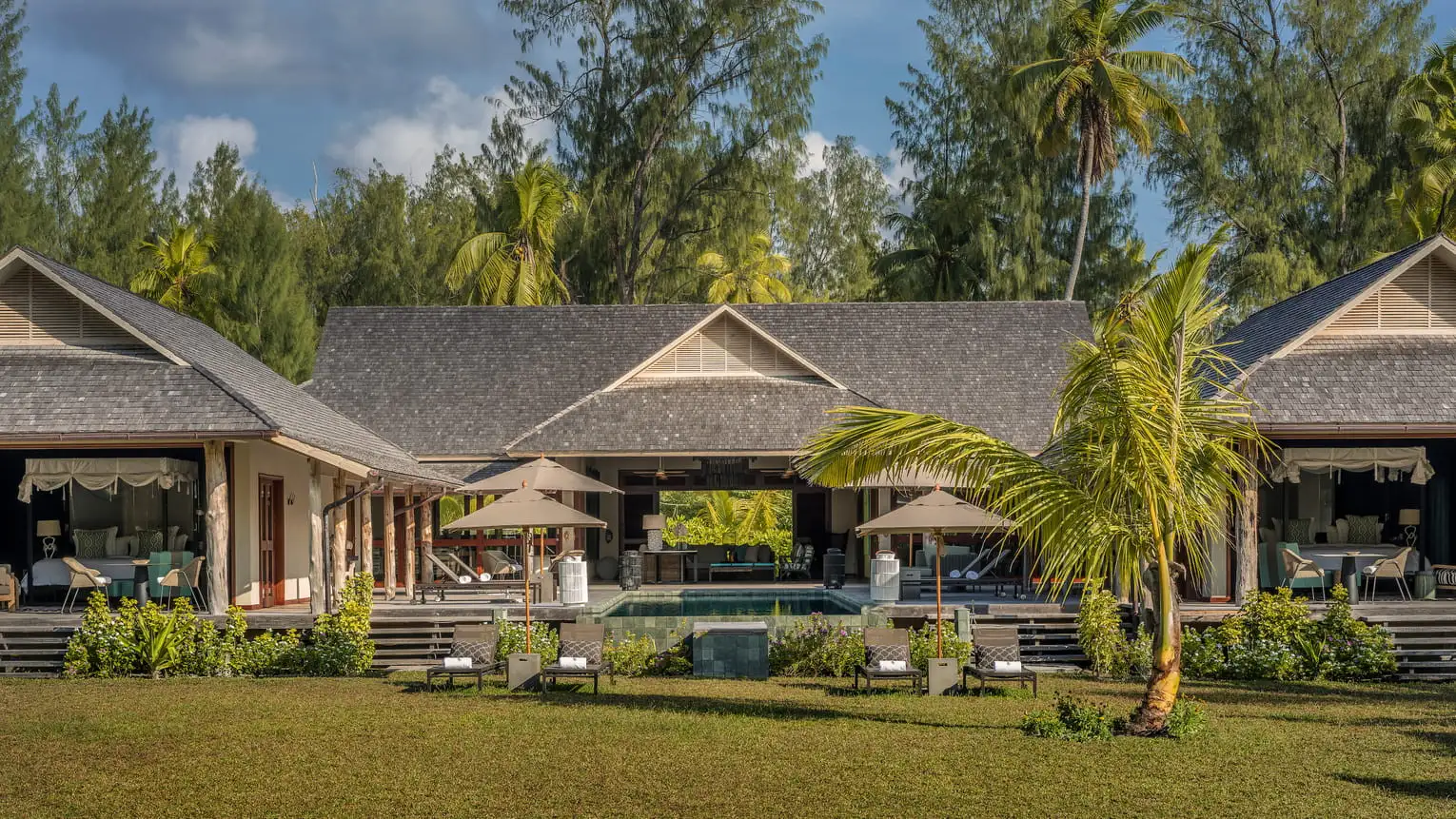 Indulge in the allure of our intimate rustic villas and suites, each serving as a private retreat that will transport you into the enchanting world of a fortunate castaway here at Four Seasons Resort at Desroches Island.