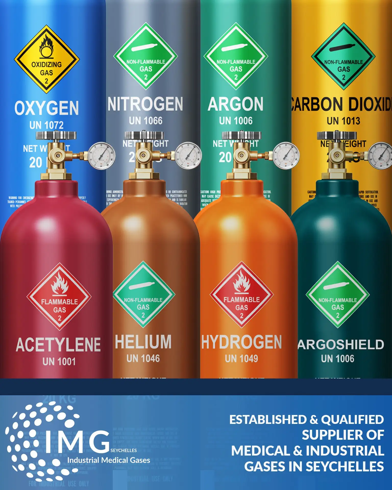 A leading supplier of industrial and medical gases to multiple industries across the Seychelles Archipelago. We have a wide selection of readily available gases, as well as a broad offering of associated products, equipment and accessories.