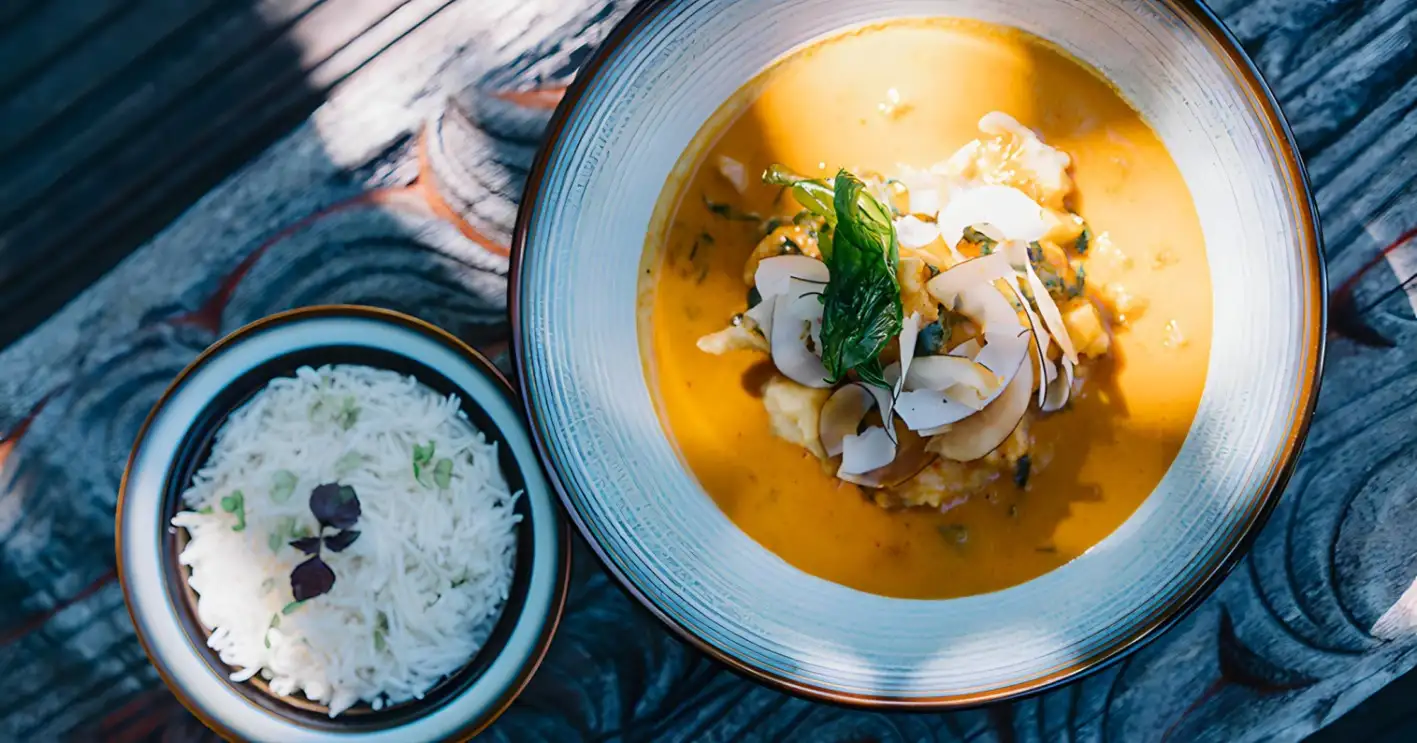 Experience a gastronomic journey that harmoniously blends the essence of these diverse cuisines at Curieuse, a unique dining destination in the Seychelles.